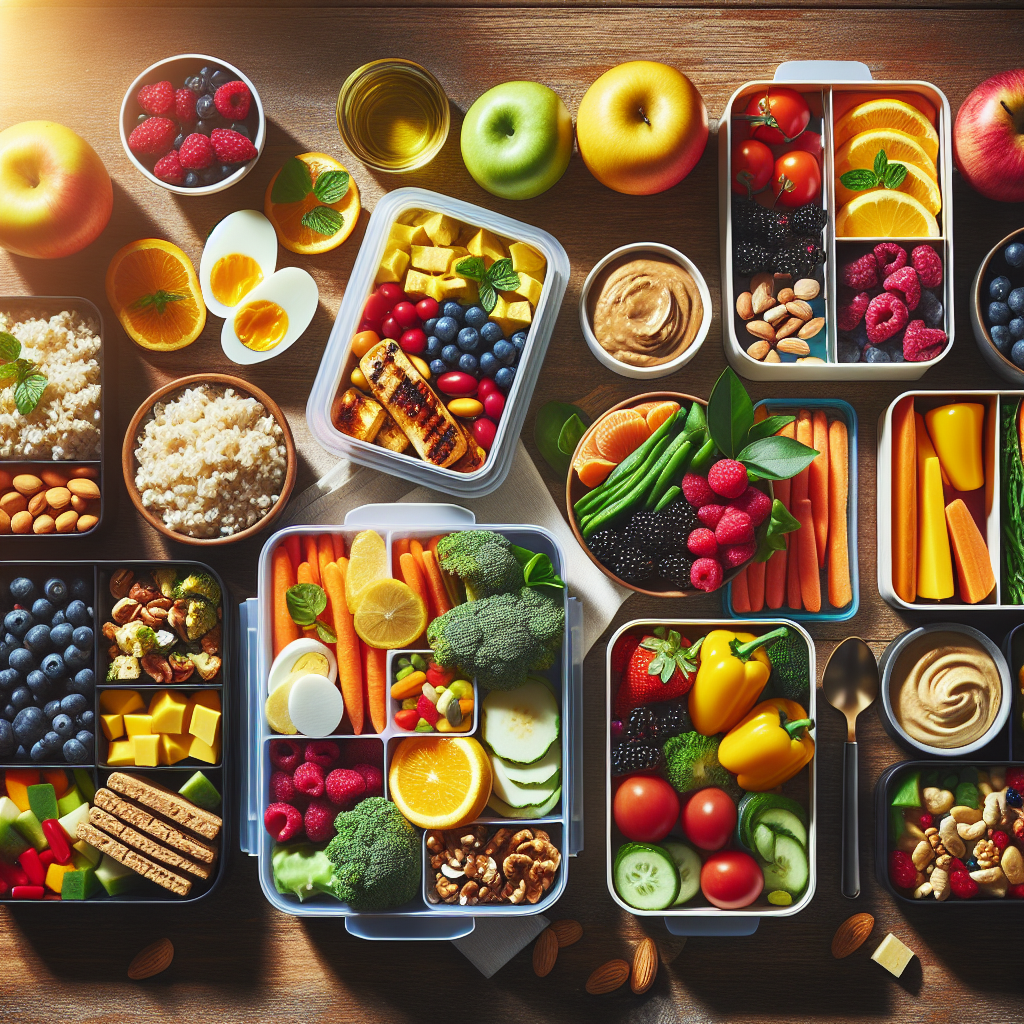 Realistic stock image of a healthy meal plan